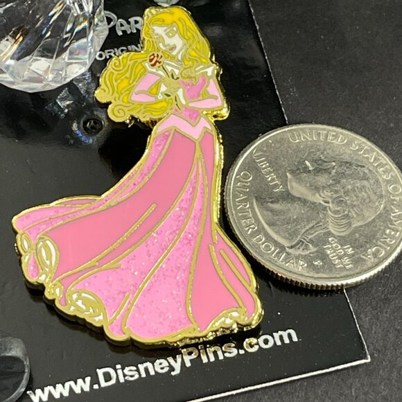 Disney Aurora Trading Pin Sleeping Beauty Sparkling Gown Badge Lapel Pin Brooch - Picture 4 of 12